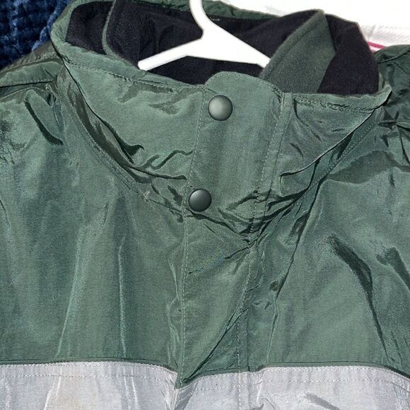 L L Bean Outdoors 2 tone green Fleece lined hooded Jacket parka 3 in 1 men’s L - Picture 8 of 9